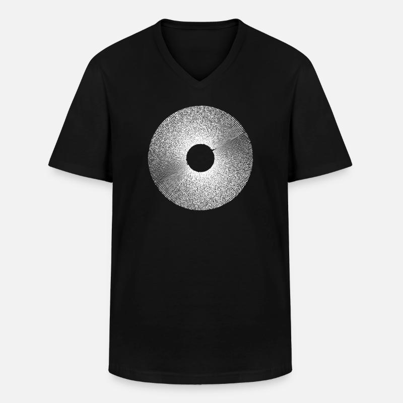 Iris Ringburst Radial Pattern - Men's V-Neck T-Shirt - black