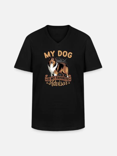 Shetland Sheepdog Sheltie Dog Breed - Men's V-Neck T-Shirt - black