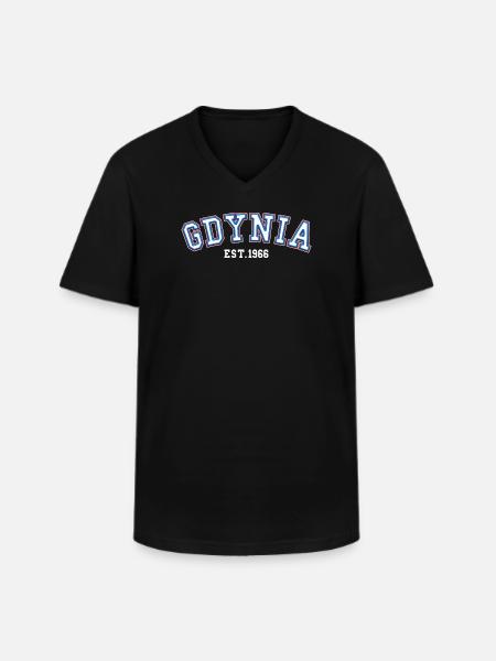 Gdynia Est. 1966 - Men's V-Neck T-Shirt - black