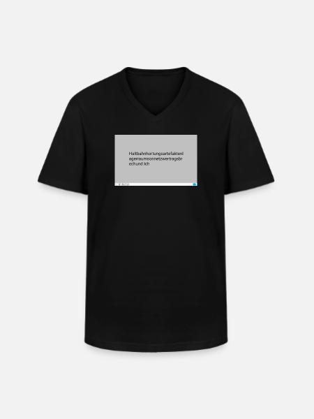 Kryptische Textmuster Grau Neon - Männer-T-Shirt mit V-Ausschnitt - Schwarz