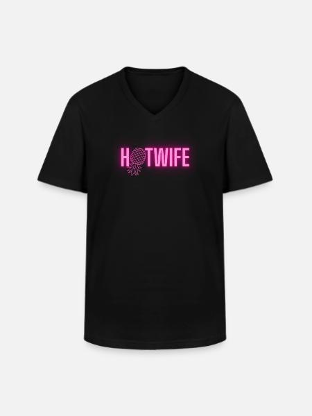 Femme chaude - T-shirt col V Homme - noir
