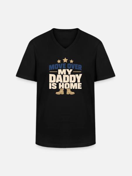 Welcome Home, Dad Military Homecoming - Men's V-Neck T-Shirt - black