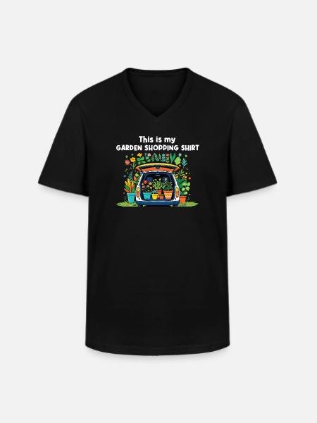 Funny gardening fun mothers - Men's V-Neck T-Shirt - black