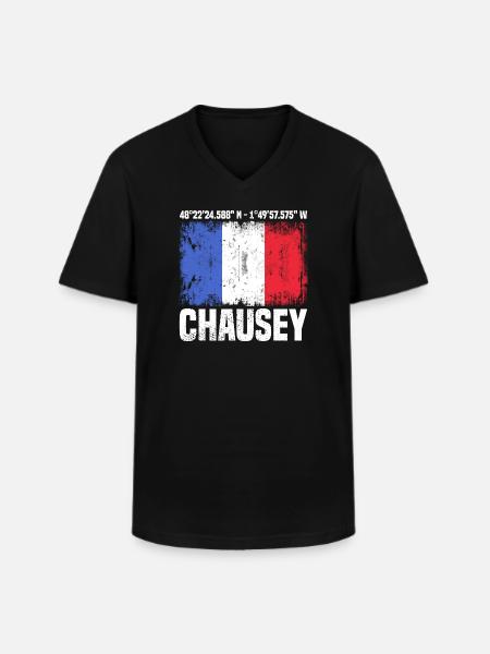 Chausey Coordinates - Men's V-Neck T-Shirt - black