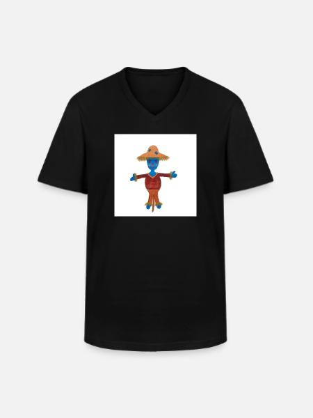 Susi Scarecrow Child Motif - Men's V-Neck T-Shirt - black