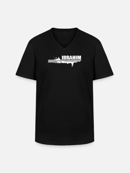Malerei Ibrahim - Männer-T-Shirt mit V-Ausschnitt - Schwarz