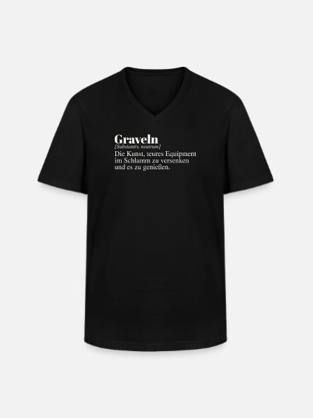 Graveln Definition - Männer-T-Shirt mit V-Ausschnitt - Schwarz