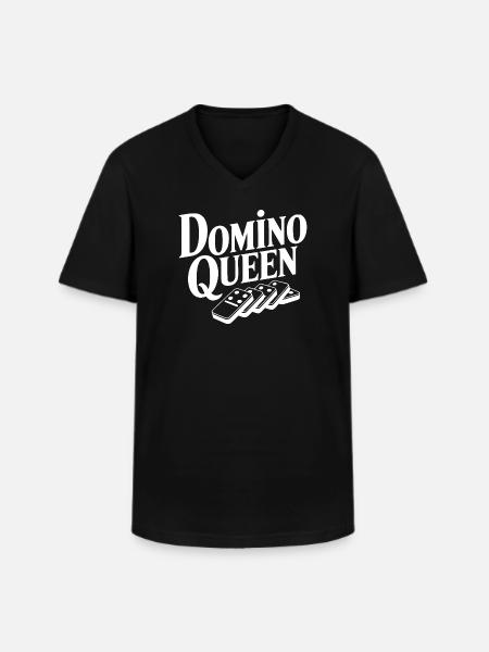 Domino Queen - Men's V-Neck T-Shirt - black