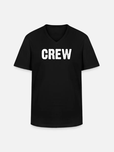 Texte en détresse de l’équipage - T-shirt col V Homme - noir