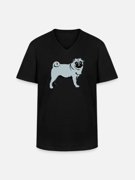 Carlin - T-shirt col V Homme - noir