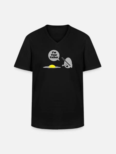 egg vader - Men's V-Neck T-Shirt - black