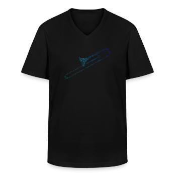 Herren Blechbläser Jazz Posaune Jazz Posaunist - Männer-T-Shirt mit V-Ausschnitt - Schwarz - Vorne - AI Model Male 178 dark (178cm)