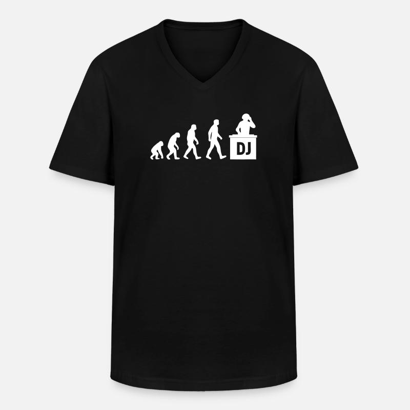 DJ Evolution – Electronic Music - Men's V-Neck T-Shirt - black