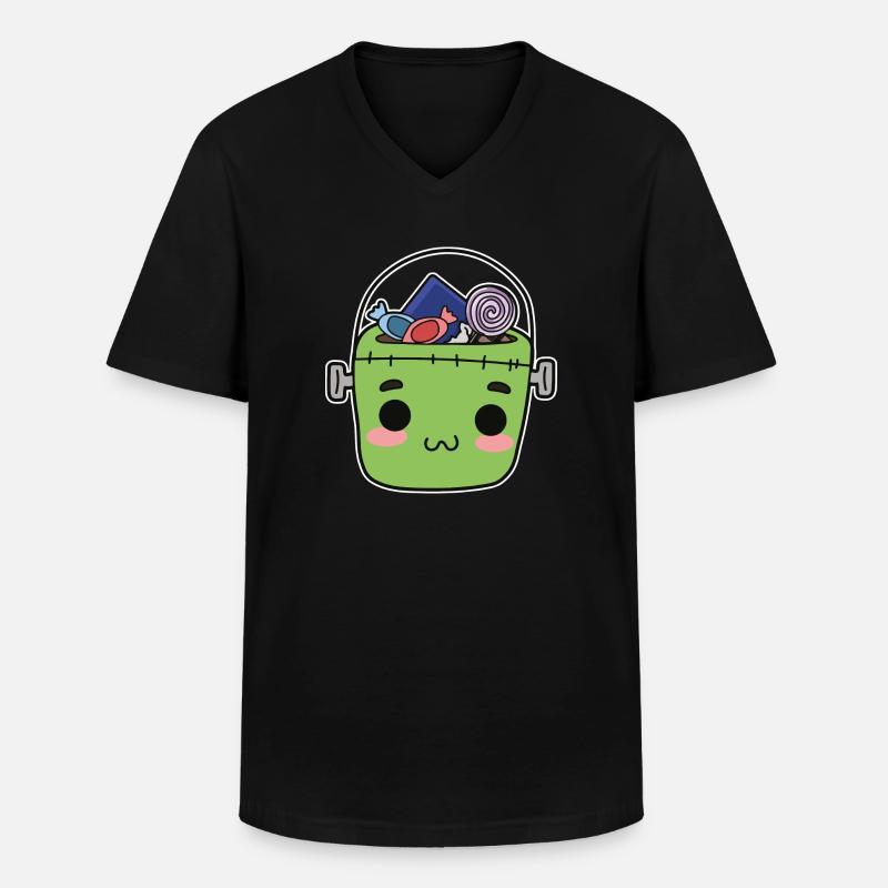 Süßes oder Saures Süßigkeiten - Männer-T-Shirt mit V-Ausschnitt - Schwarz