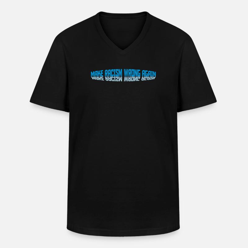 make racism wrong again - Männer-T-Shirt mit V-Ausschnitt - Schwarz