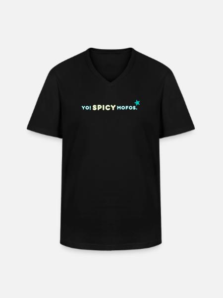 Yo! Spicy. | Retro Streetwear Statement - Men's V-Neck T-Shirt - black