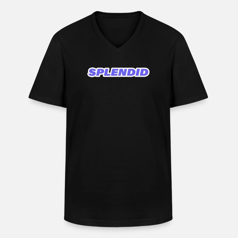 SPLENDID - Männer-T-Shirt mit V-Ausschnitt - Schwarz