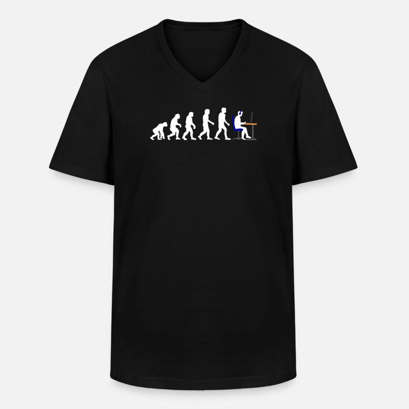 Gamer Evolution - Männer-T-Shirt mit V-Ausschnitt - Schwarz