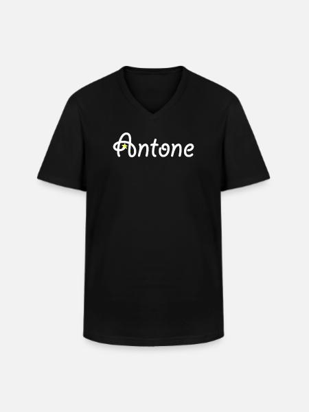 Antone - T-shirt col V Homme - noir
