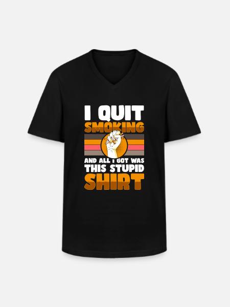 Tabagisme à la nicotine Santé - T-shirt col V Homme - noir