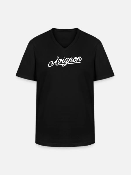 Avignon - T-shirt col V Homme - noir