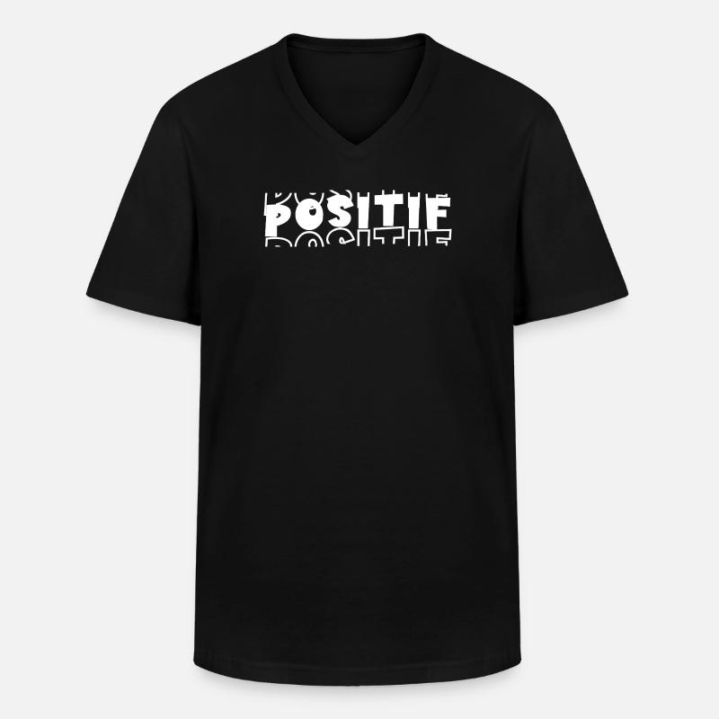 Positive Stimmung - Männer-T-Shirt mit V-Ausschnitt - Schwarz