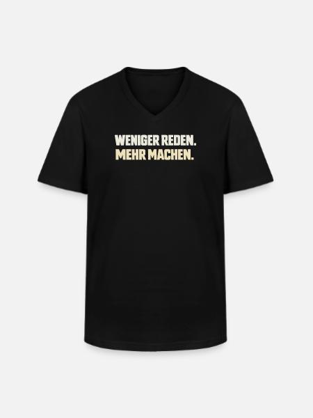 Talk less. Do more. - Men's V-Neck T-Shirt - black