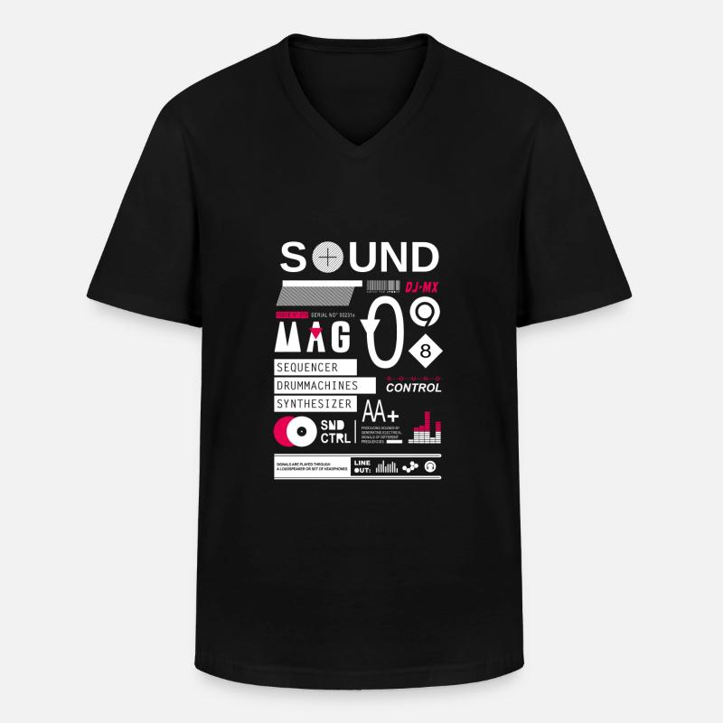 soundcontrol - Männer-T-Shirt mit V-Ausschnitt - Schwarz