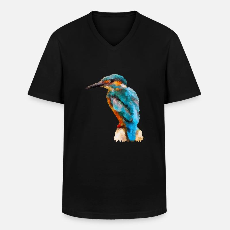 Eisvogel - Männer-T-Shirt mit V-Ausschnitt - Schwarz