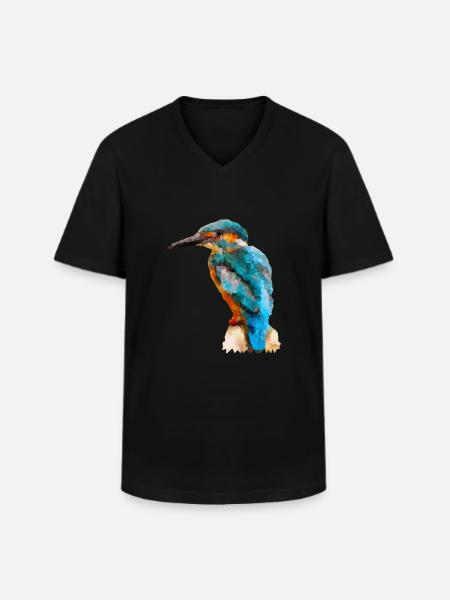 Eisvogel - Männer-T-Shirt mit V-Ausschnitt - Schwarz
