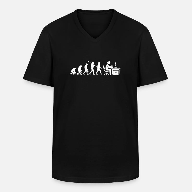 Gaming Gamer Evolution Gift - Men's V-Neck T-Shirt - black