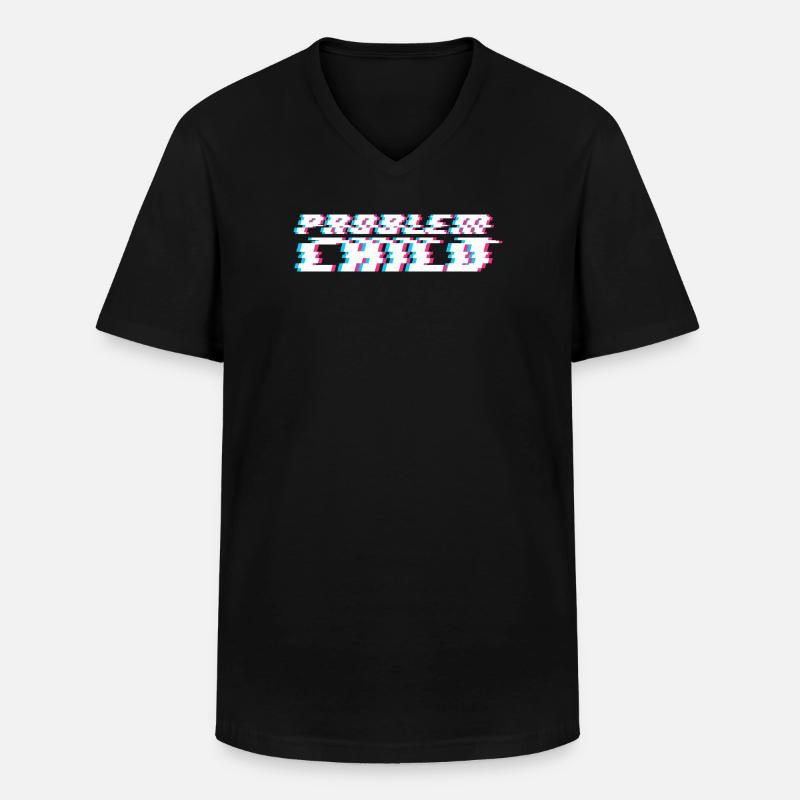 Problem Child - Männer-T-Shirt mit V-Ausschnitt - Schwarz