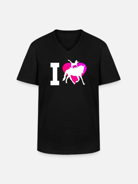 Gimnasia artística a caballo Disciplina atlética - Camiseta con cuello de pico hombre - negro