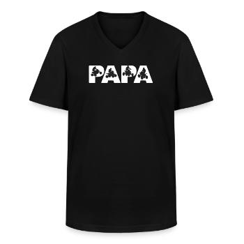 Lustige Vatertag ATV Quad Liebhaber - Männer-T-Shirt mit V-Ausschnitt - Schwarz - Vorne - AI Model Male 178 dark (178cm)