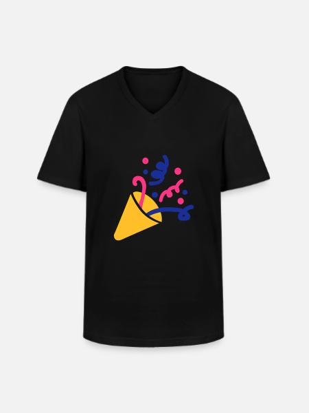 Party fireworks - Men's V-Neck T-Shirt - black