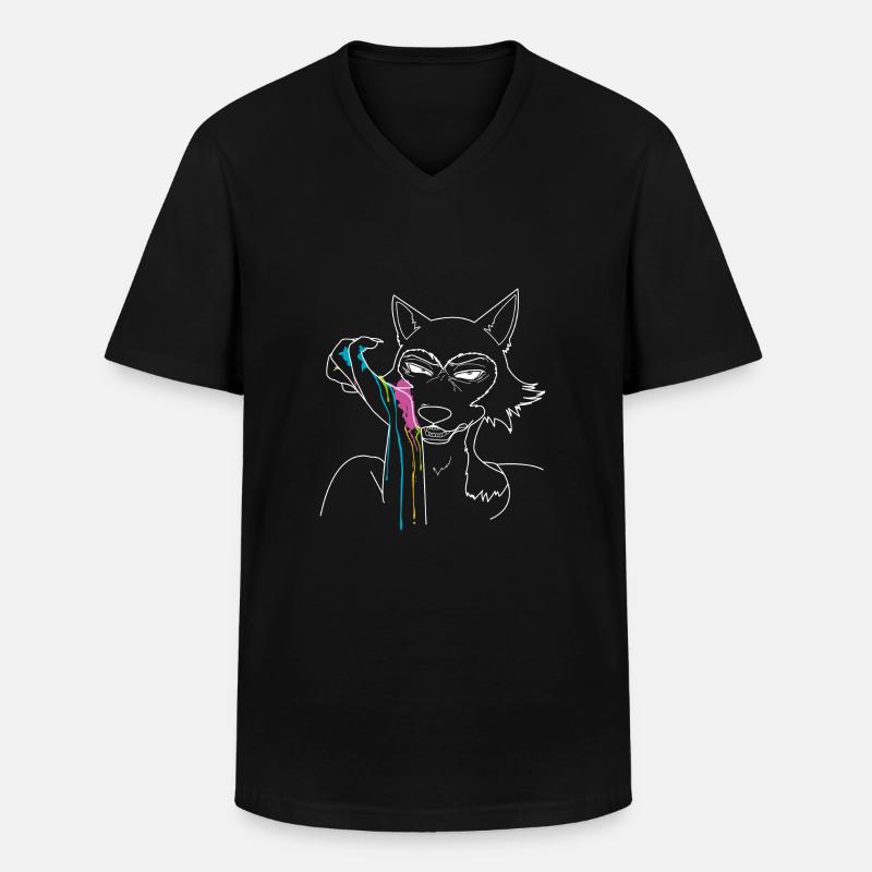 Malerei v2 - Männer-T-Shirt mit V-Ausschnitt - Schwarz