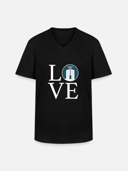 LOVE Norderney - Männer-T-Shirt mit V-Ausschnitt - Schwarz