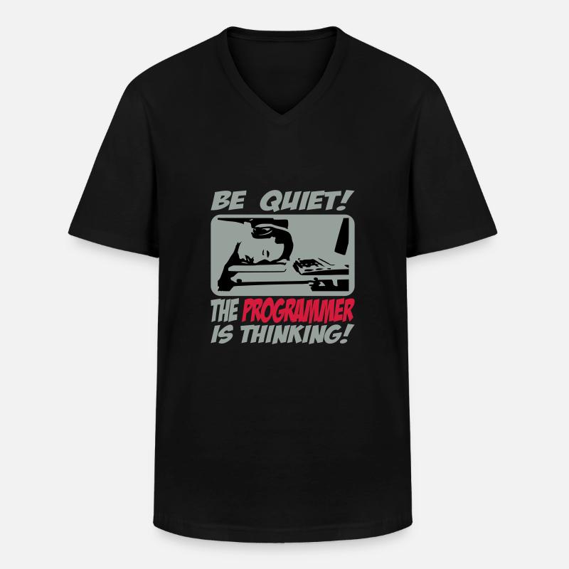 theprogrammer_3c - Männer-T-Shirt mit V-Ausschnitt - Schwarz