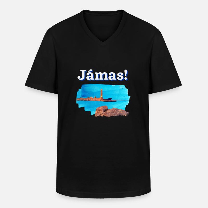 Prost auf griechisch - Männer-T-Shirt mit V-Ausschnitt - Schwarz
