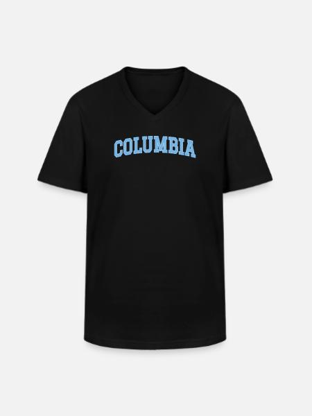 Columbia – Classic College Design - Men's V-Neck T-Shirt - black