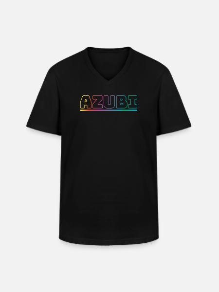 Design Azubi outline bunt - Männer-T-Shirt mit V-Ausschnitt - Schwarz