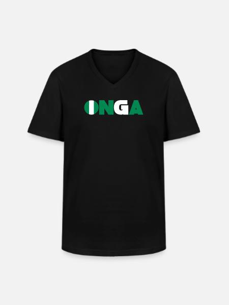 Nigeria - Men's V-Neck T-Shirt - black