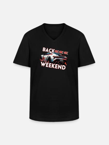 Retour au week-end - T-shirt col V Homme - noir