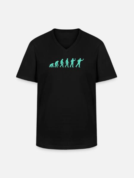 Advanced evolutionary silhouette - Men's V-Neck T-Shirt - black