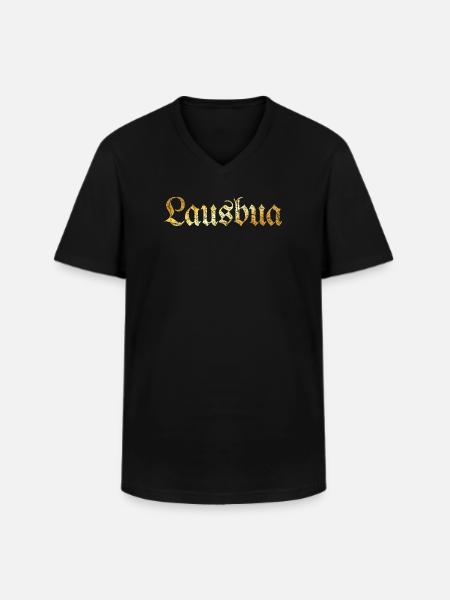 Lausbua (Goldgelb) Lausbube - Männer-T-Shirt mit V-Ausschnitt - Schwarz