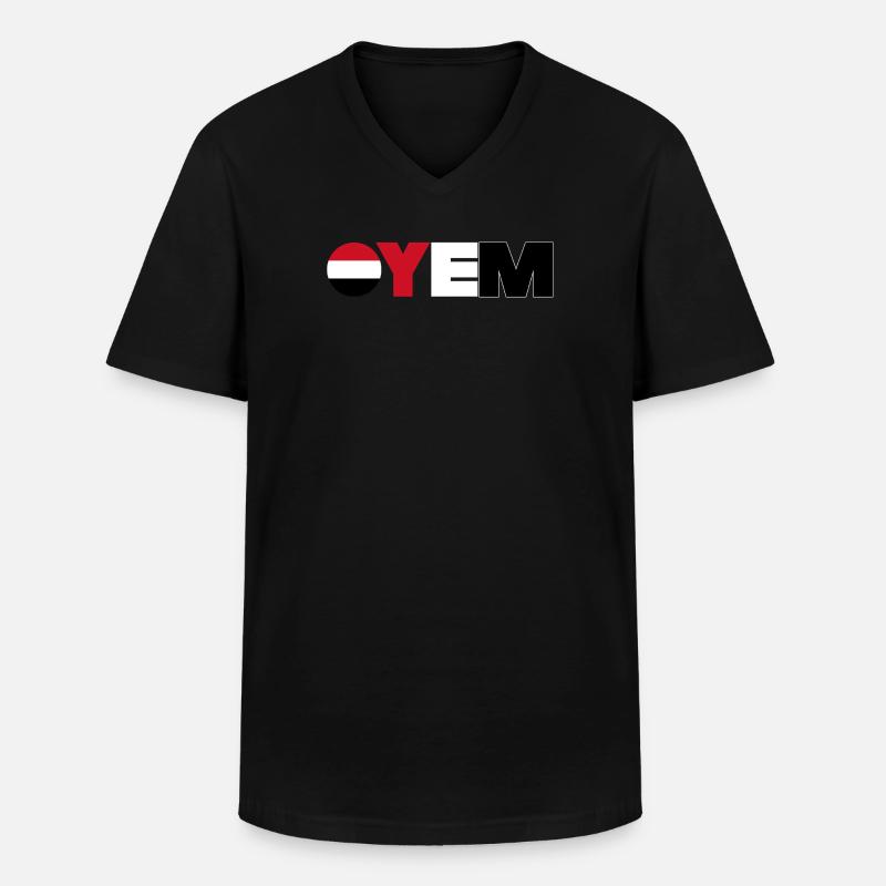 Jemen - Männer-T-Shirt mit V-Ausschnitt - Schwarz