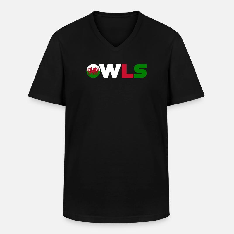 Wales - Männer-T-Shirt mit V-Ausschnitt - Schwarz