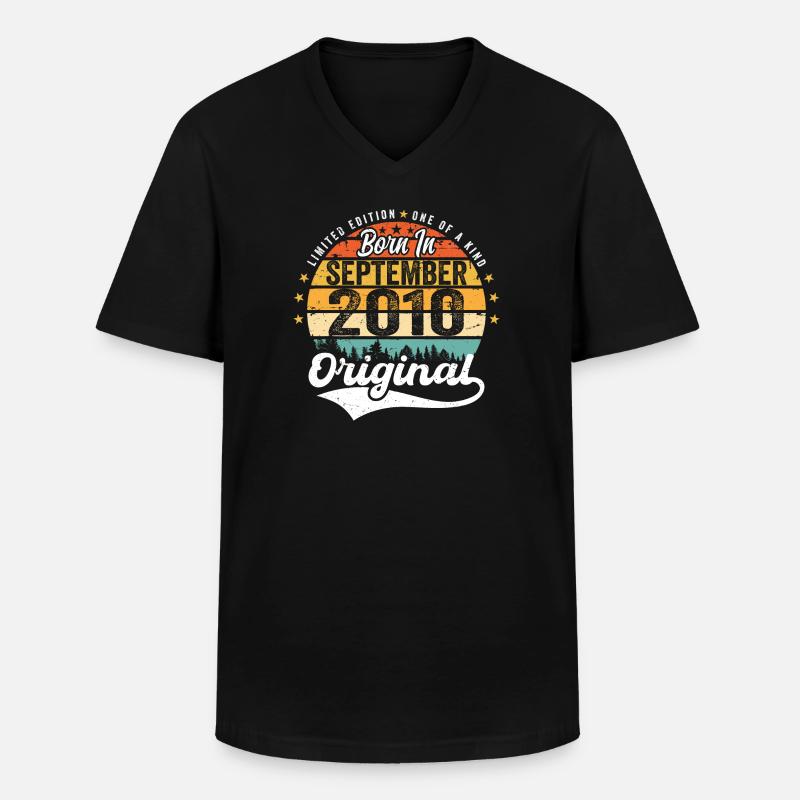 September 2010 Jubiläum 2010 September - Männer-T-Shirt mit V-Ausschnitt - Schwarz