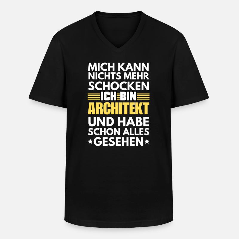 Non-shockable architect - Men's V-Neck T-Shirt - black