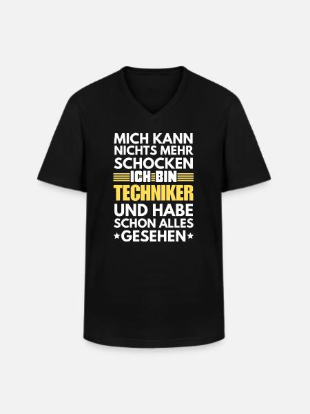 Unshockable technician - Men's V-Neck T-Shirt - black